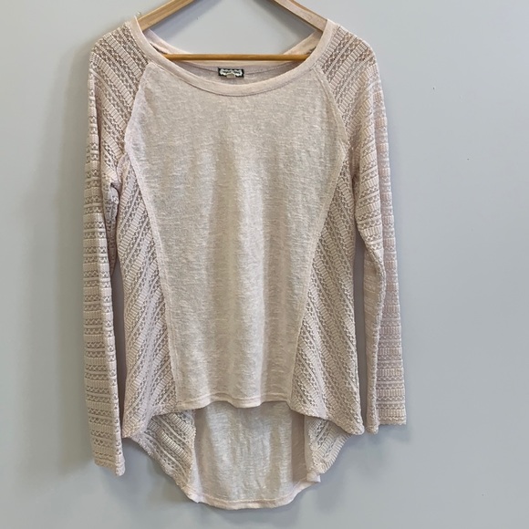 Knitted long sleeve cream top - Picture 1 of 5